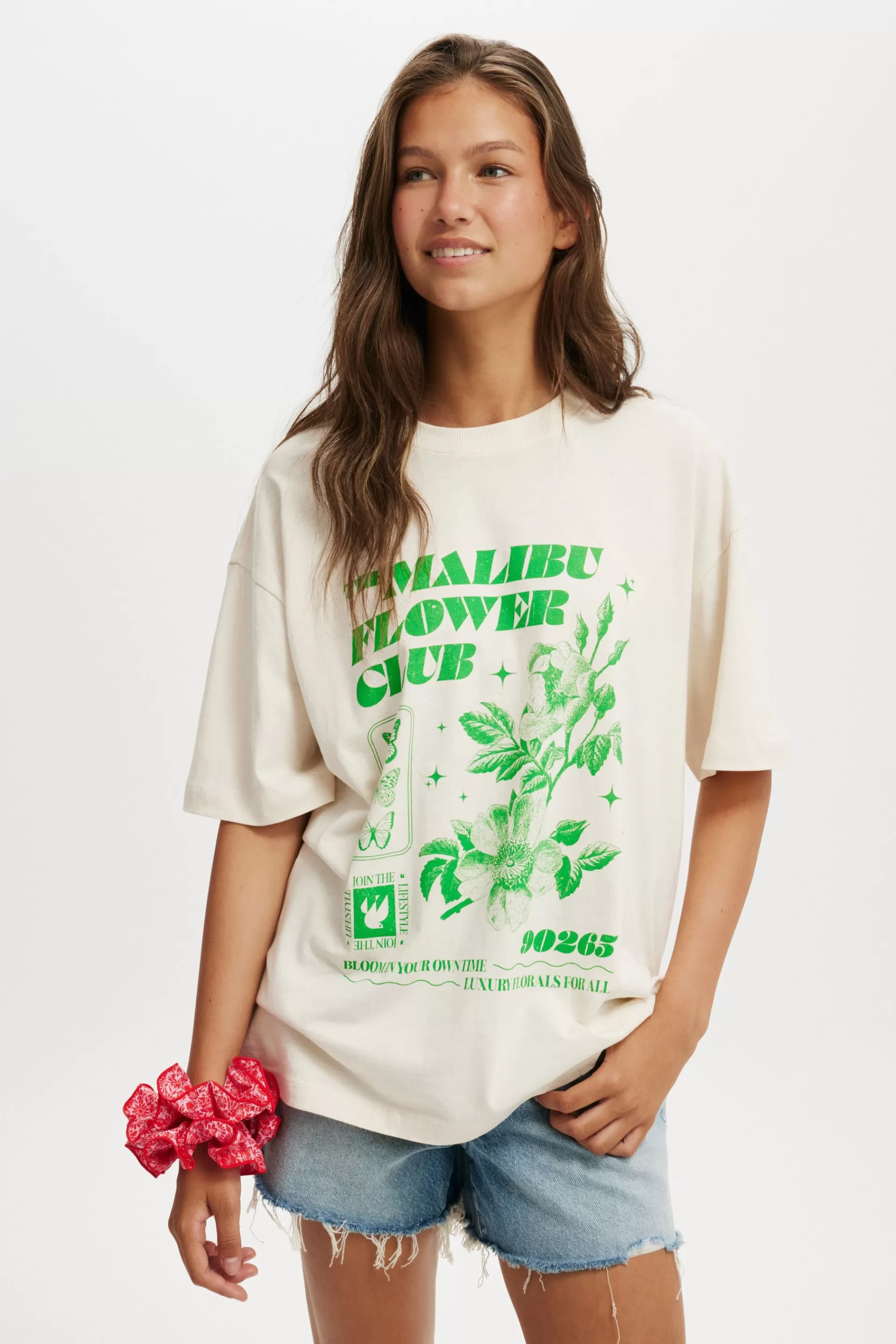 Cotton On Graphic T-Shirts | Tops*The Boxy Graphic Tee Malibuflowerclub/coconut