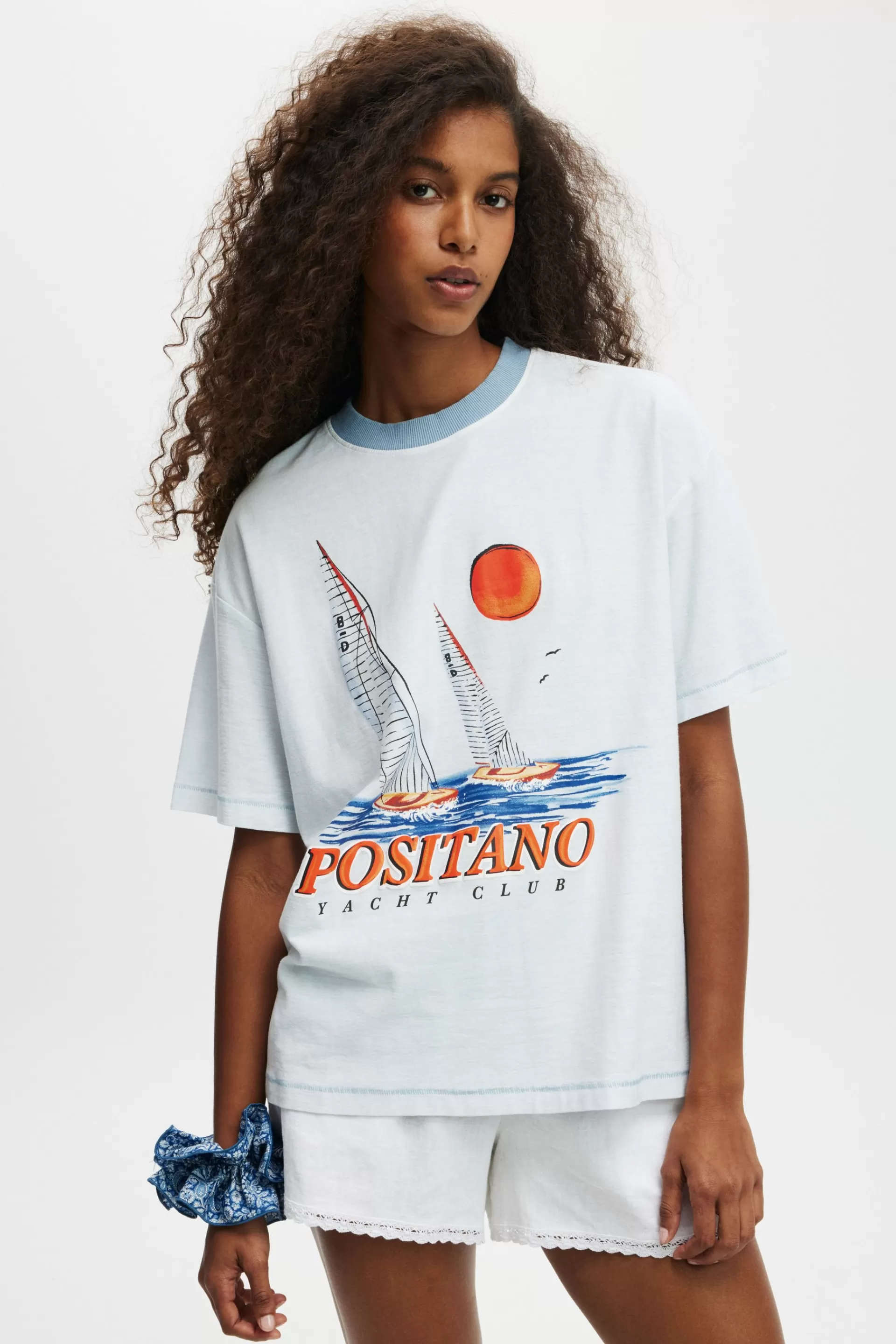 Cotton On Graphic T-Shirts | Tops*The Boxy Graphic Tee Positano/seamist