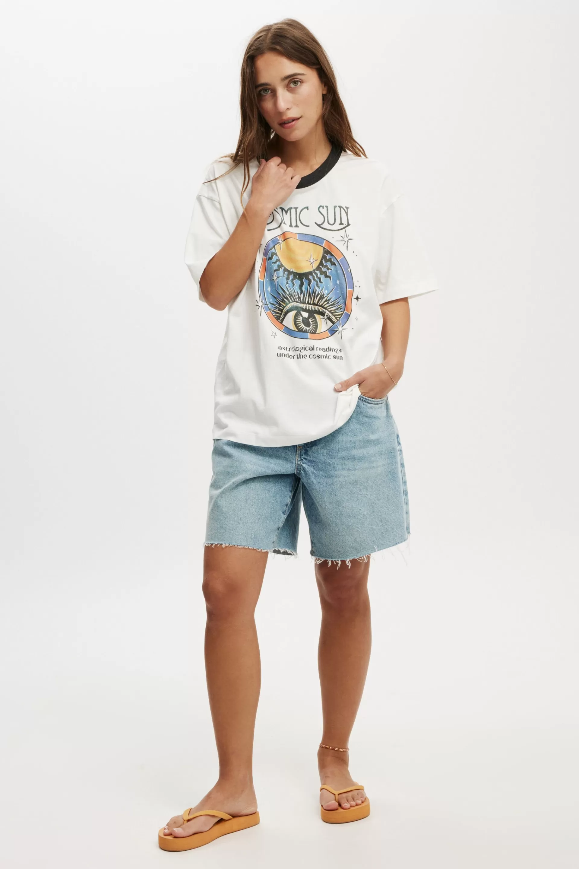 Cotton On Graphic T-Shirts | Tops*The Boxy Graphic Tee Cosmicsun/vintagewhite