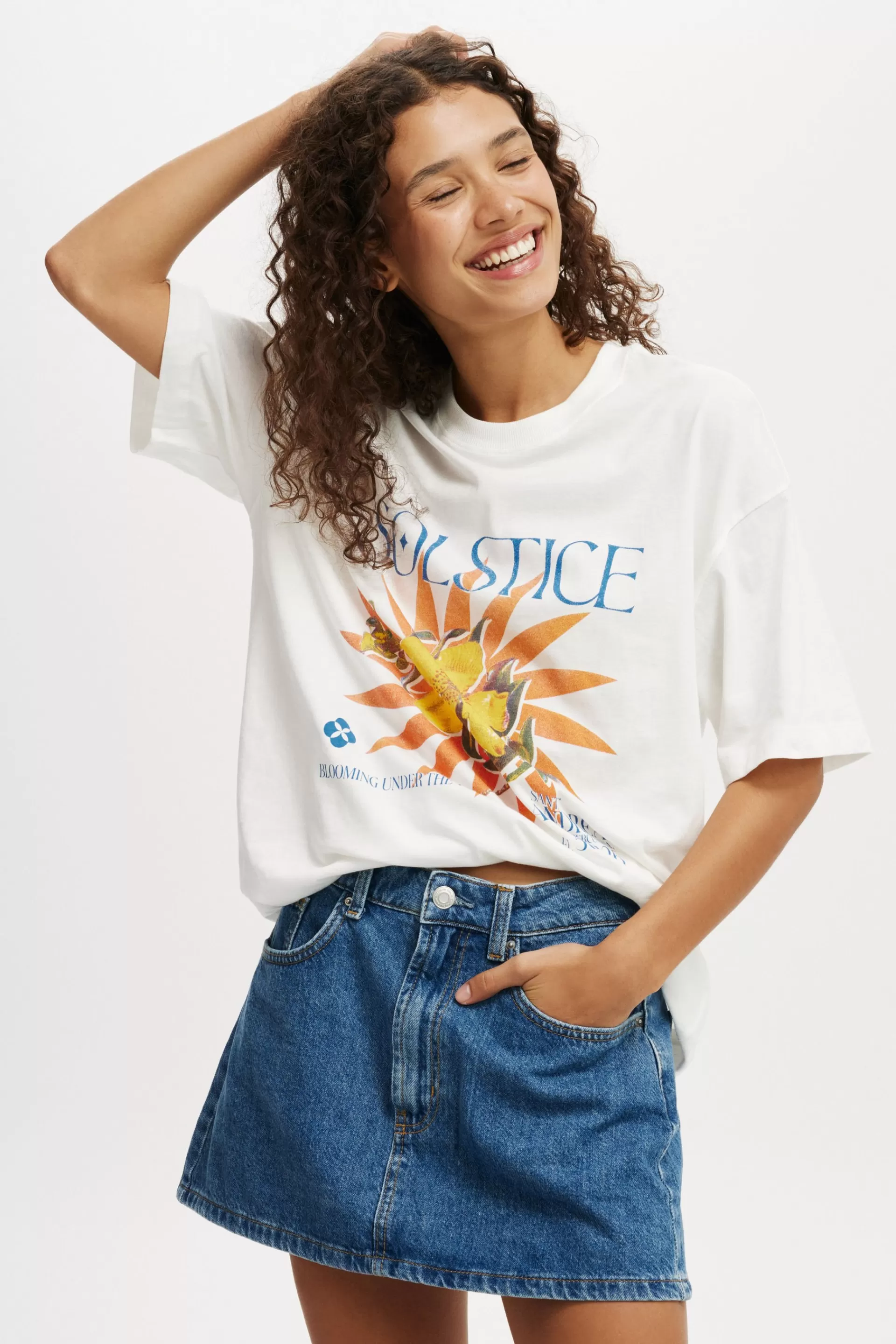 Cotton On Graphic T-Shirts | Tops*The Boxy Graphic Tee Solstice/vintagewhite