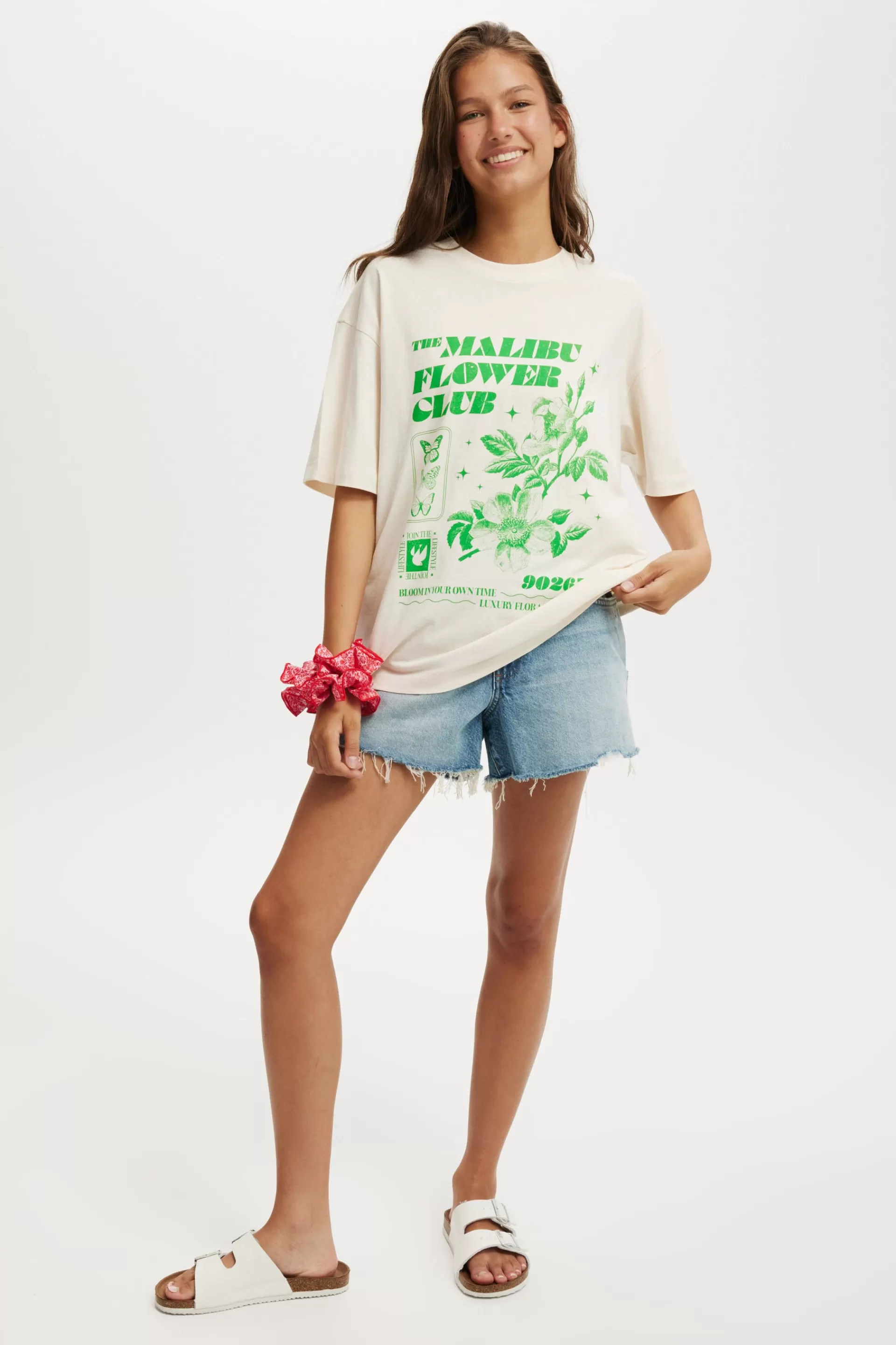 Cotton On Graphic T-Shirts | Tops*The Boxy Graphic Tee Malibuflowerclub/coconut