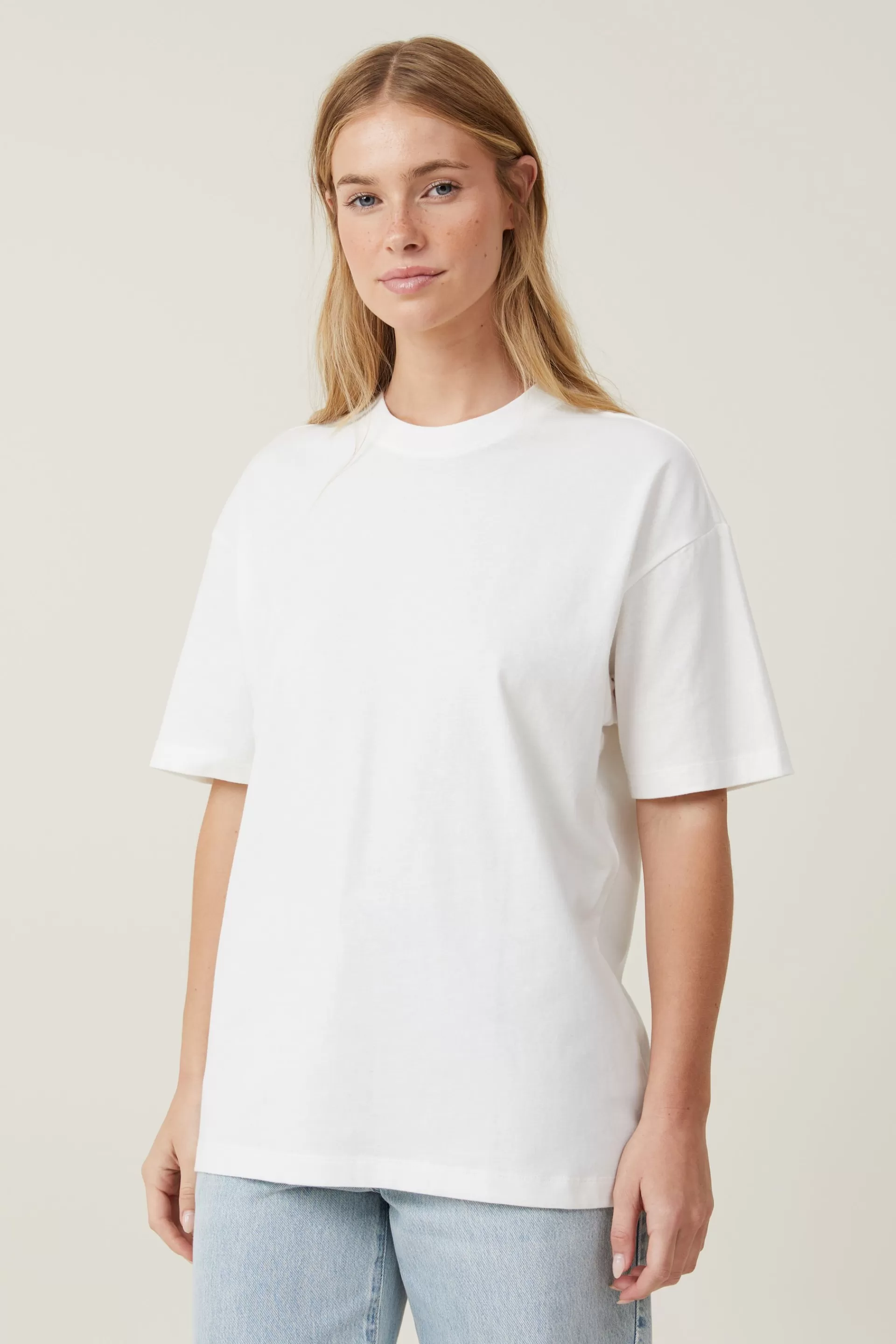 Cotton On Tops*The Boxy Oversized Tee Vintagewhite