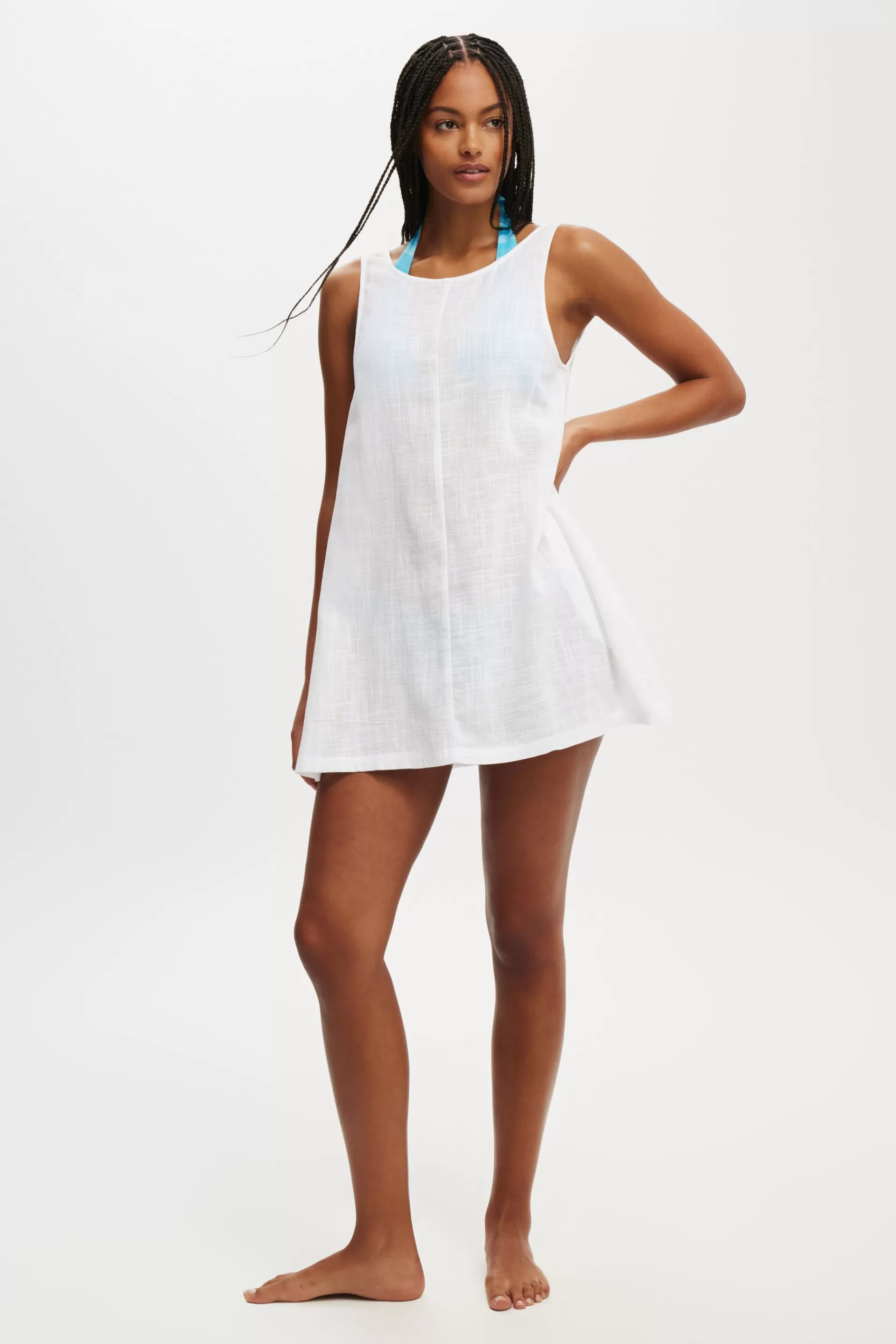 Cotton On Cover Ups*The Essential Beach Mini Dress White