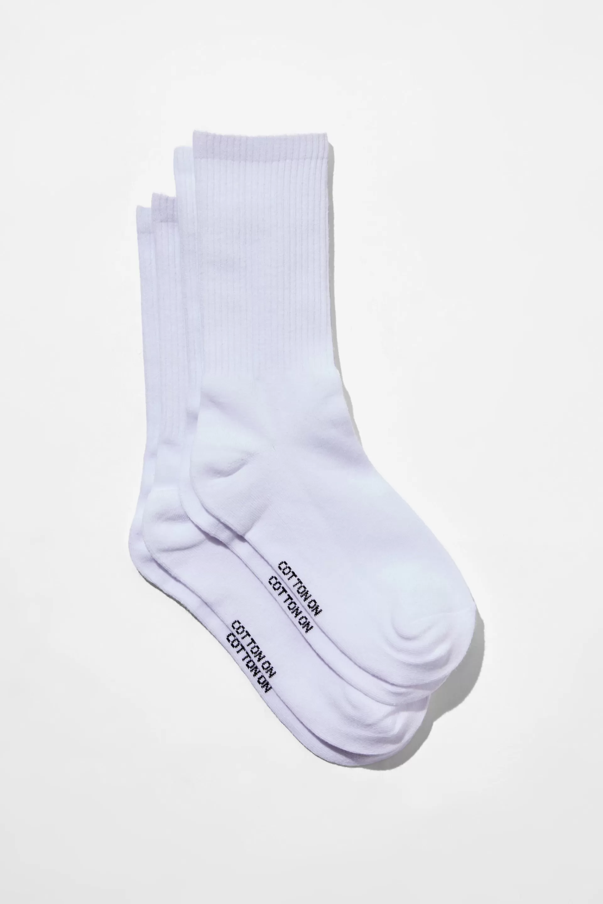 Cotton On Socks*The Perfect Pair Crew Sock 2Pk White