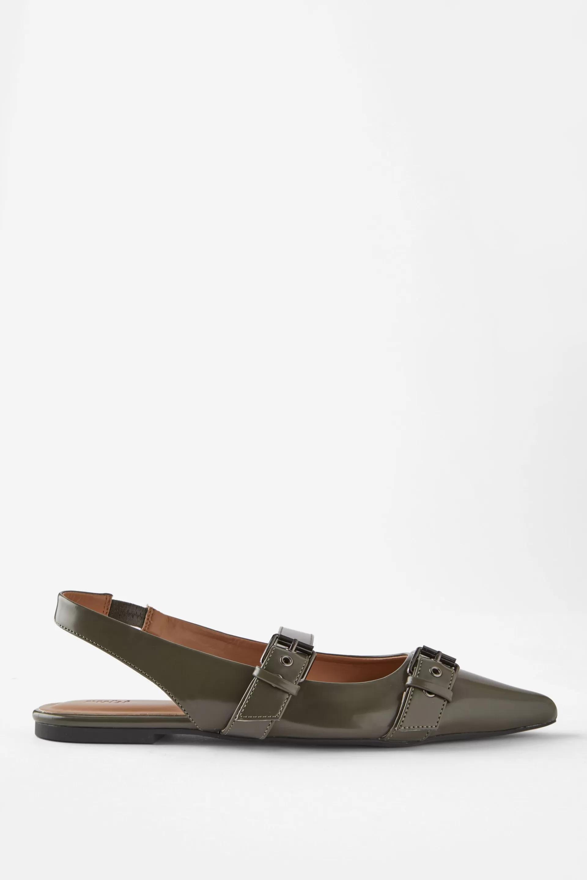 Cotton On Ballet Flats & Loafers*Zadie Buckle Slingback Point Olivebox